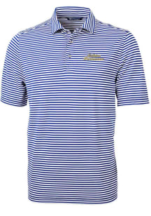 Cutter and Buck Tulsa Golden Hurricane Mens Blue Script Short Sleeve Polo