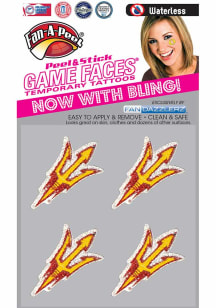 Arizona State Sun Devils 4pk Glitter Tattoo