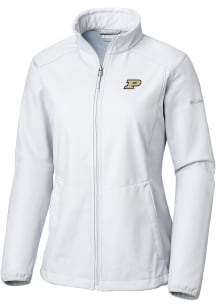 Columbia Purdue Boilermakers Womens White Heat Seal Kruser Ridge Light Weight Jacket
