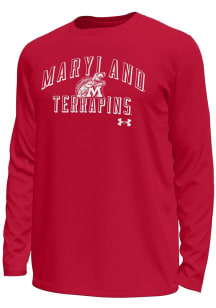 Under Armour Maryland Terrapins Red Arch Mascot Tech Stretch Long Sleeve T-Shirt