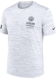 Nike Pittsburgh Steelers White Sideline Short Sleeve T Shirt