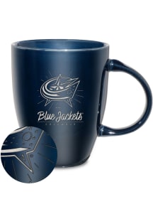 Columbus Blue Jackets Sunburst Ceramic Lustre Ceramic Mug - Navy Blue