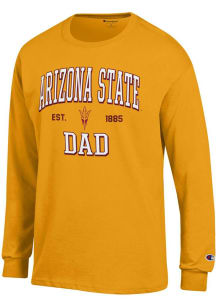 Champion Arizona State Sun Devils Gold Est Date Dad Jersey Long Sleeve T Shirt