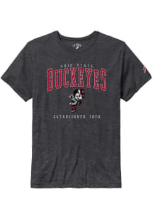 Ohio State Buckeyes Black Victory Falls Puff Arch Mascot Short Sleeve Fashion T Shirt