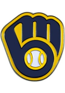 Milwaukee Brewers Metal Car Emblem - Navy Blue