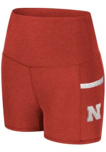 Colosseum Nebraska Cornhuskers Womens Red Sugar Coated Shortie Shorts