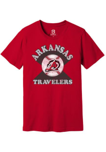 Summit Sportswear Arkansas Travelers Red Soft Arch Short Sleeve T Shirt
