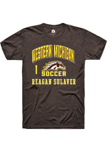 Reagan Sulaver Western Michigan Broncos Brown NIL Arch Logo Short Sleeve Player T Shirt