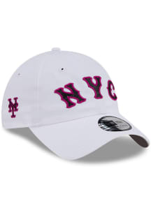 New Era New York Mets White Side Patch City Connect Casual Classic Womens Adjustable Hat