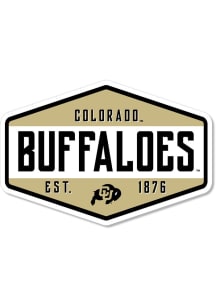 Colorado Buffaloes 3.5" Est. Badge Rugged Stickers - Black