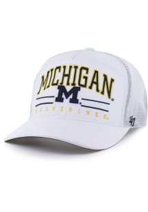 47 Michigan Wolverines Brrr Roscoe Mesh Hitch Adjustable Hat - White