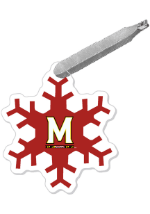 Maryland Terrapins Snowflake Ornament - Red