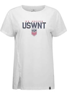 Levelwear USWNT Womens White Influx Carve Short Sleeve T-Shirt