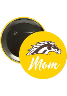 Western Michigan Broncos 3" Mom Button - Brown