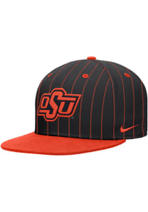 Nike Oklahoma State Cowboys Black Pinstripe Pro Flat Brim Mens Snapback Hat
