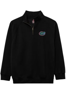 Florida Gators Mens Black Essentials Embroidery Long Sleeve Qtr Zip Pullover