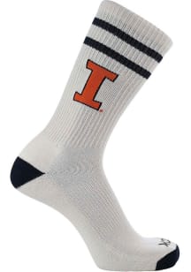 Illinois Fighting Illini Vintage Mens Crew Socks