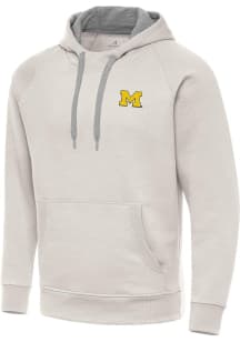 Antigua Michigan Wolverines Mens White Victory Long Sleeve Hoodie