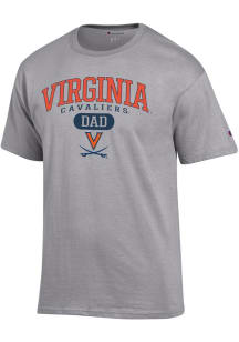 Champion Virginia Cavaliers Grey Dad Pill Jersey Short Sleeve T Shirt
