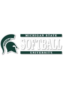 Michigan State Spartans 6x2 Softball Auto Decal - Green