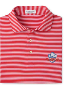 Peter Millar Texas Rangers Mens Red Tiebreaker Short Sleeve Fashion Polo