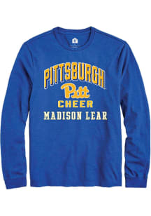 Madison Lear Pitt Panthers Blue NIL Arch Logo Long Sleeve Player T Shirt