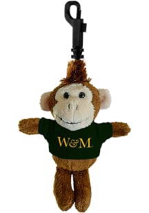 William & Mary Tribe 4.5in Monkey Keychain - Green