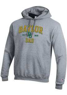 Champion Baylor Bears Mens Grey Est Date Dad Powerblend Long Sleeve Hoodie