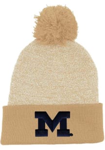 LogoFit Michigan Wolverines White Rooney Womens Knit Hat
