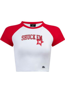 Hype and Vice Nebraska Cornhuskers Womens Red Homerun Short Sleeve T-Shirt