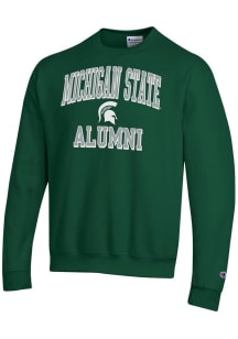 Champion Michigan State Spartans Mens Green Est Date Alumni Powerblend Long Sleeve Crew Sweatshirt
