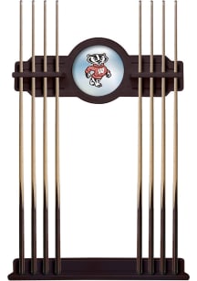 Wisconsin Badgers Mascot Solid Wood Cue Rack Pool Table