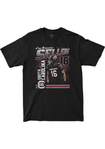 LaNorris Sellers USC Trojans Black Graffiti Short Sleeve Fashion Player T Shirt