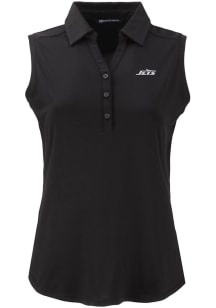 Cutter and Buck New York Jets Womens Black Mono Forge Eco Polo Shirt