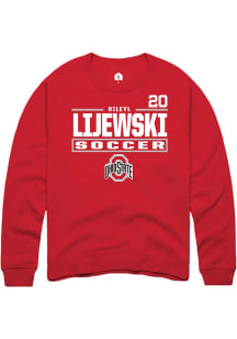 Rileyl Lijewski Ohio State Buckeyes Mens Red NIL Stacked Box Player Crew