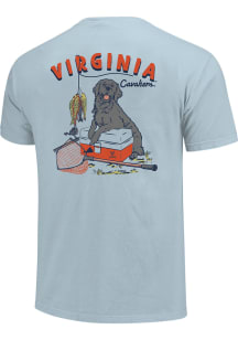 Virginia Cavaliers Navy Blue Dog Fishing Short Sleeve T Shirt