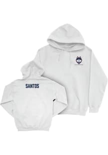 Isabelle Santos Campus Ink UConn Huskies Youth NIL Logo Long Sleeve Player Hoodie White