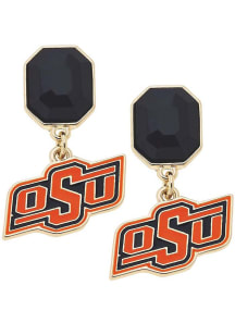 Oklahoma State Cowboys Rhinestone Logo Womens Earrings