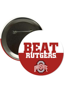 Ohio State Buckeyes BEAT Rutgers 3" Button - Red