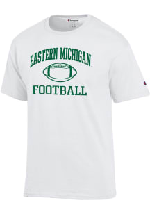 Champion Eastern Michigan Eagles White Football Icon Jersey Short Sleeve T Shirt