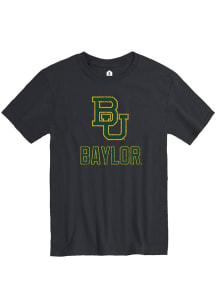 Baylor Bears Black Distressed Name Drop Short Sleeve T Shirt