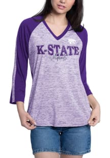 K-State Wildcats Womens Purple Speed Training LS Tee