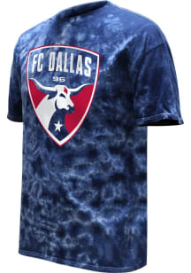 FC Dallas Navy Blue Color Wash Logo Short Sleeve Fashion T Shirt