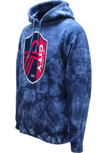 St Louis City SC Mens Navy Blue Color Wash Logo Fashion Hood