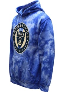 Philadelphia Union Mens Blue Color Wash Logo Fashion Hood