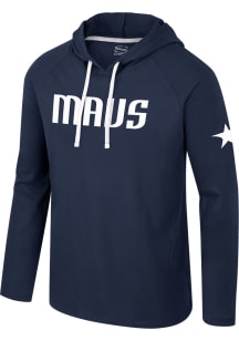 Dallas Mavericks Mens Navy Blue Atrium Long Sleeve Hoodie