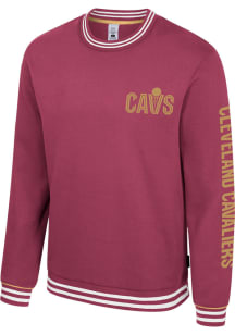 Cleveland Cavaliers Mens Maroon Half-Time Long Sleeve Fashion Sweatshirt