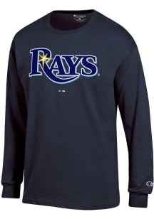 Champion Tampa Bay Rays Navy Blue Jersey Long Sleeve T Shirt