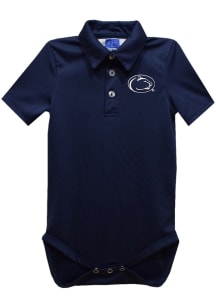 Vive La Fete Penn State Nittany Lions Baby Navy Blue Team Short Sleeve One Piece Polo