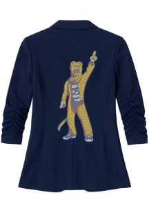 Penn State Nittany Lions Womens Navy Blue Full Mascot Blazer Medium Weight Jacket